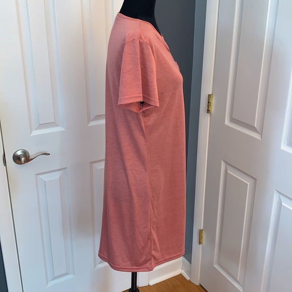 NWOT Split Neck Mini T-Shirt Dress - Picture 4 of 8